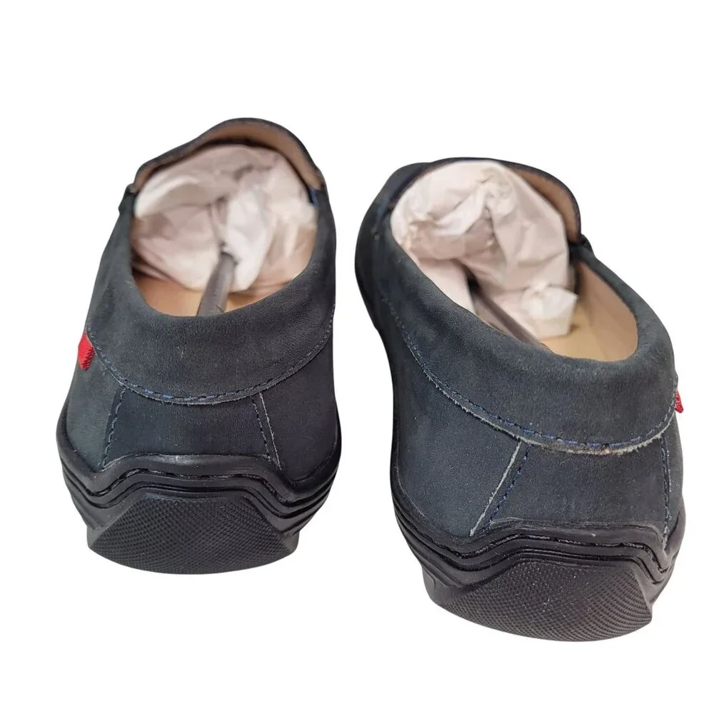 Marc Joseph NY Unisex-Child Navy Nobuck Mott St Grommet Detail Loafer Size 3